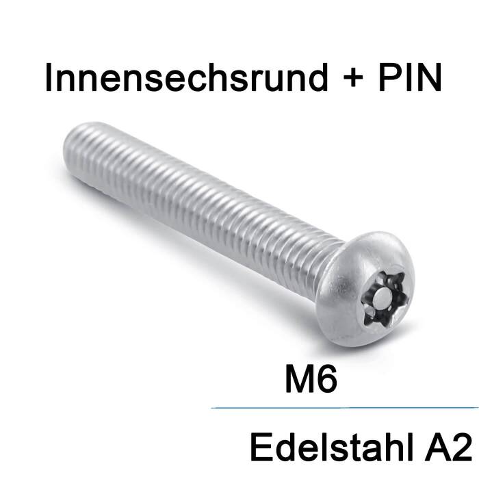 Metrische Sicherheitsschraube Pin-Torx - M6 -...
