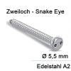 Blechschrauben Sneak Eye - 5,5 - Zweiloch - Linsenkopf - A2